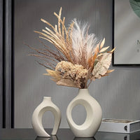 Hollow Modern Interlocking Ceramic Vase Set