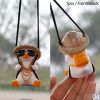 Swinging Duck Car Mirror Pendant