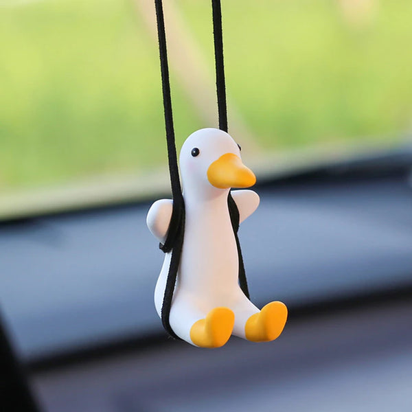 Swinging Duck Car Mirror Pendant