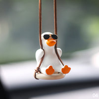 Swinging Duck Car Mirror Pendant