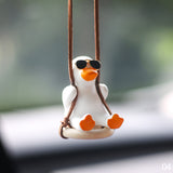 Swinging Duck Car Mirror Pendant