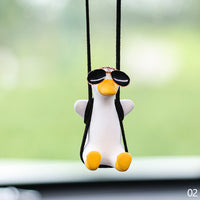 Swinging Duck Car Mirror Pendant