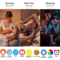 Gentle Sunrise/Sunset Sleep Aid Alarm Clock