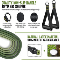Rugged 200LB Resistance 5 Tube Band Set