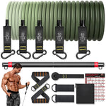 Rugged 200LB Resistance 5 Tube Band Set