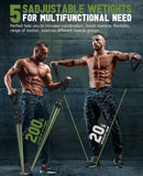 Rugged 200LB Resistance 5 Tube Band Set