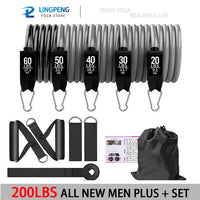 Rugged 200LB Resistance 5 Tube Band Set