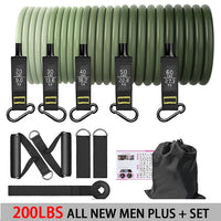 Rugged 200LB Resistance 5 Tube Band Set