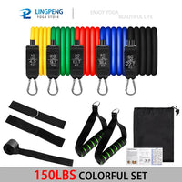 Rugged 200LB Resistance 5 Tube Band Set