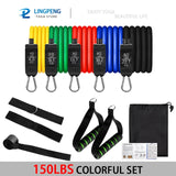 Rugged 200LB Resistance 5 Tube Band Set