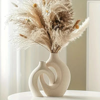 Hollow Modern Interlocking Ceramic Vase Set