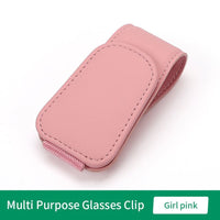 Multipurpose Leather Sunglasses Car Clip