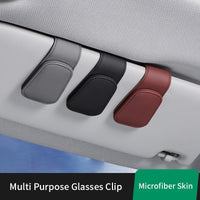 Multipurpose Leather Sunglasses Car Clip