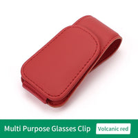 Multipurpose Leather Sunglasses Car Clip
