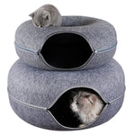 Interactive Donut Tunnel Cat Bed