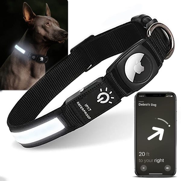 Airtag Led Waterproof Dog Collar