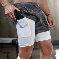 2 in 1 Quick Dry Gym & Running Shorts 