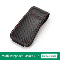 Multipurpose Leather Sunglasses Car Clip