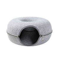 Interactive Donut Tunnel Cat Bed