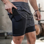 2 in 1 Quick Dry Gym & Running Shorts 