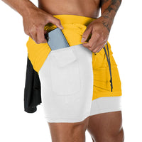 2 in 1 Quick Dry Gym & Running Shorts 