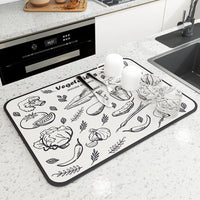 Super Absorbtion Anti-Slip Countertop Drying Mat 