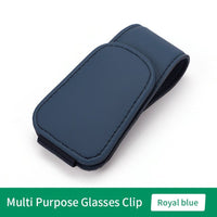 Multipurpose Leather Sunglasses Car Clip