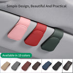 Multipurpose Leather Sunglasses Car Clip