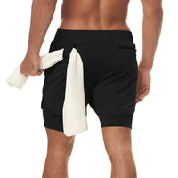 2 in 1 Quick Dry Gym & Running Shorts 