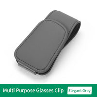 Multipurpose Leather Sunglasses Car Clip
