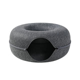 Interactive Donut Tunnel Cat Bed