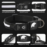 Airtag Led Waterproof Dog Collar