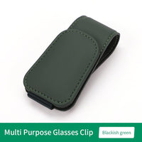 Multipurpose Leather Sunglasses Car Clip