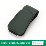 Multipurpose Leather Sunglasses Car Clip